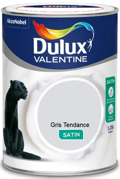 Gris Tendance Satin Crême de Couleur Dulux Valentine 1.25L | Peinture Discount