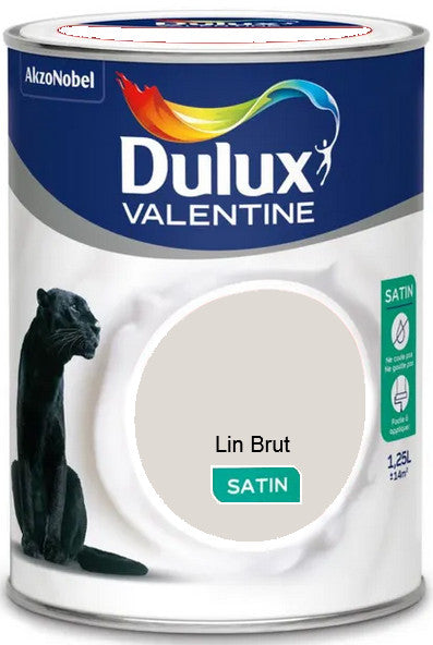 Lin Brut Satin Crême de Couleur Dulux Valentine 1.25L | Peinture Discount