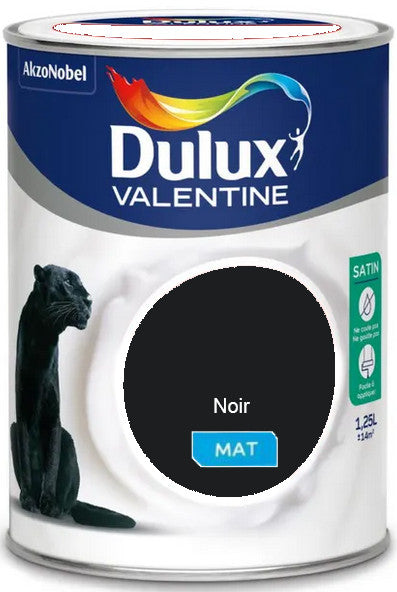 Noir Mat Crême de Couleur Dulux Valentine 1.25L | Peinture Discount