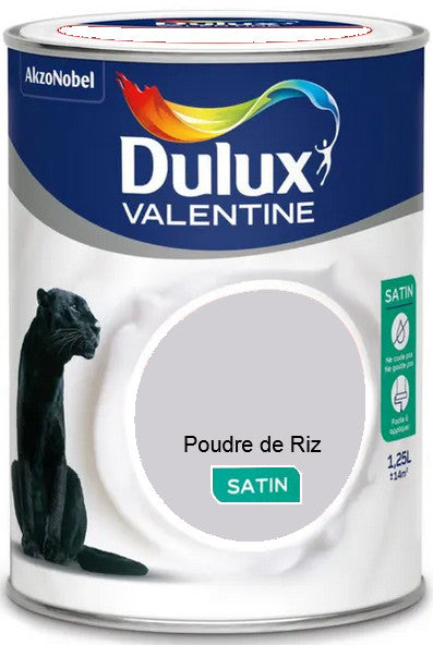 Poudre de Riz Satin Crême de Couleur Dulux Valentine 1.25L | Peinture Discount