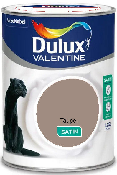 Taupe Satin Crême de Couleur Dulux Valentine 1.25L | Peinture Discount