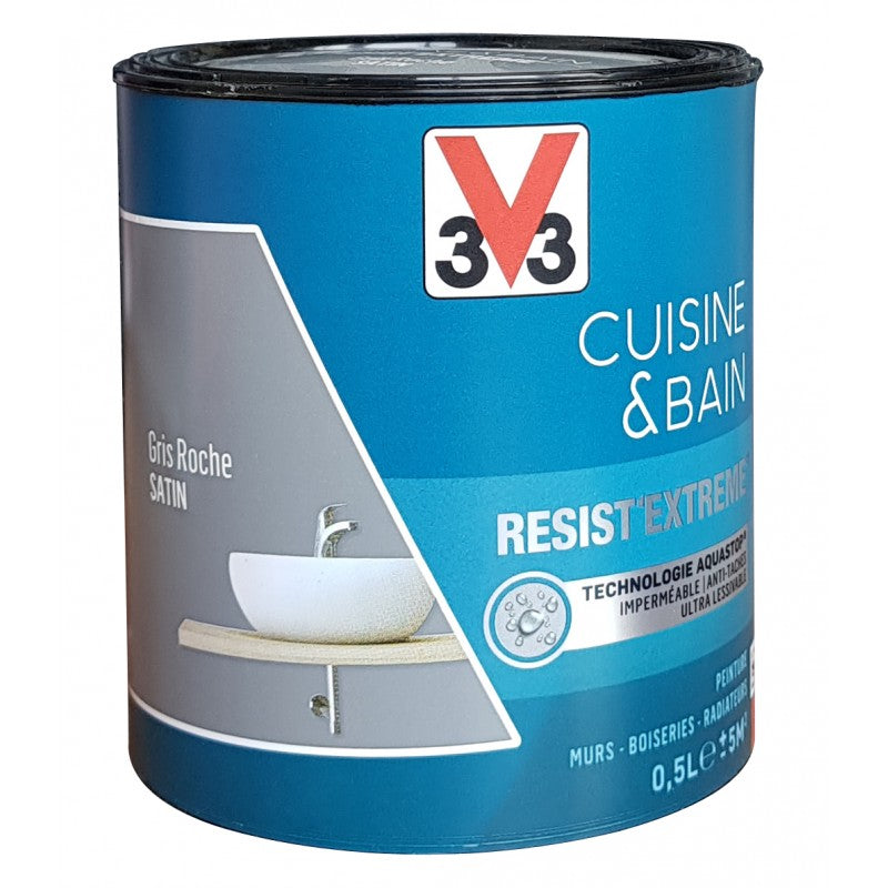 Peinture Resist'Extrême Cuisine & Bain 0.5L de V33
