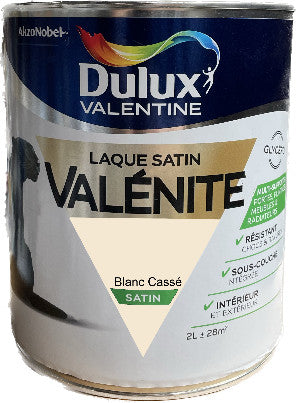 Blanc Cassé Satin Laque Valénite Dulux Valentine | PEINTURE DISCOUNT