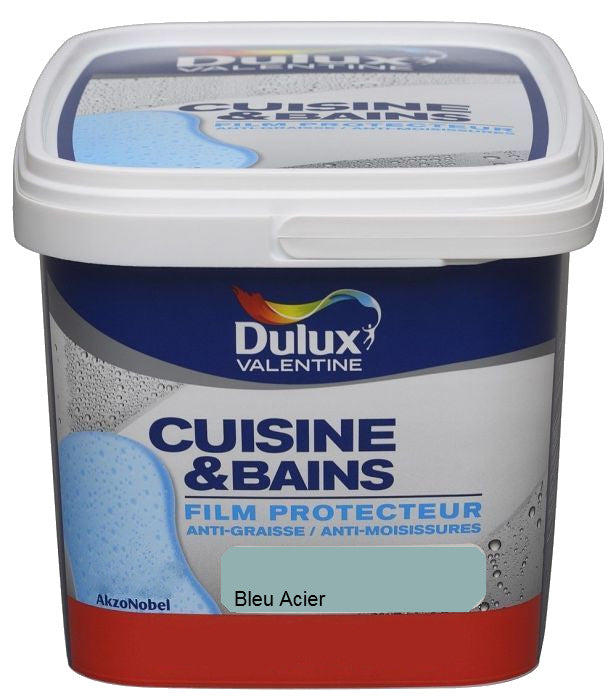 Bleu Acier Cuisine et Bains Dulux Valentine | PEINTURE DISCOUNT
