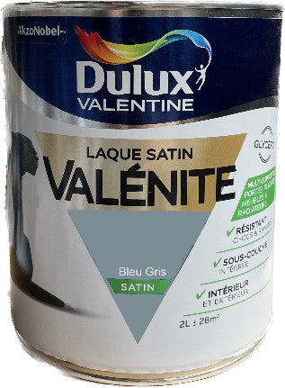 Bleu Gris Satin Laque Valénite Dulux Valentine | PEINTURE DISCOUNT