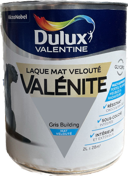 Gris Building Mat Laque Valénite Dulux Valentine | PEINTURE DISCOUNT