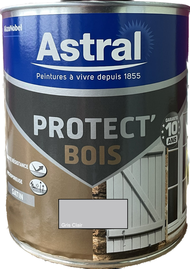 Gris Clair Protect' Bois Astral 0.5 L | PEINTURE DISCOUNT