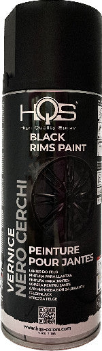 Noir Brillant Sprays Jantes HQS 400 ML | PEINTURE DISCOUNT