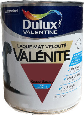 Rouge Basque Mat Laque Valénite Dulux Valentine | PEINTURE DISCOUNT
