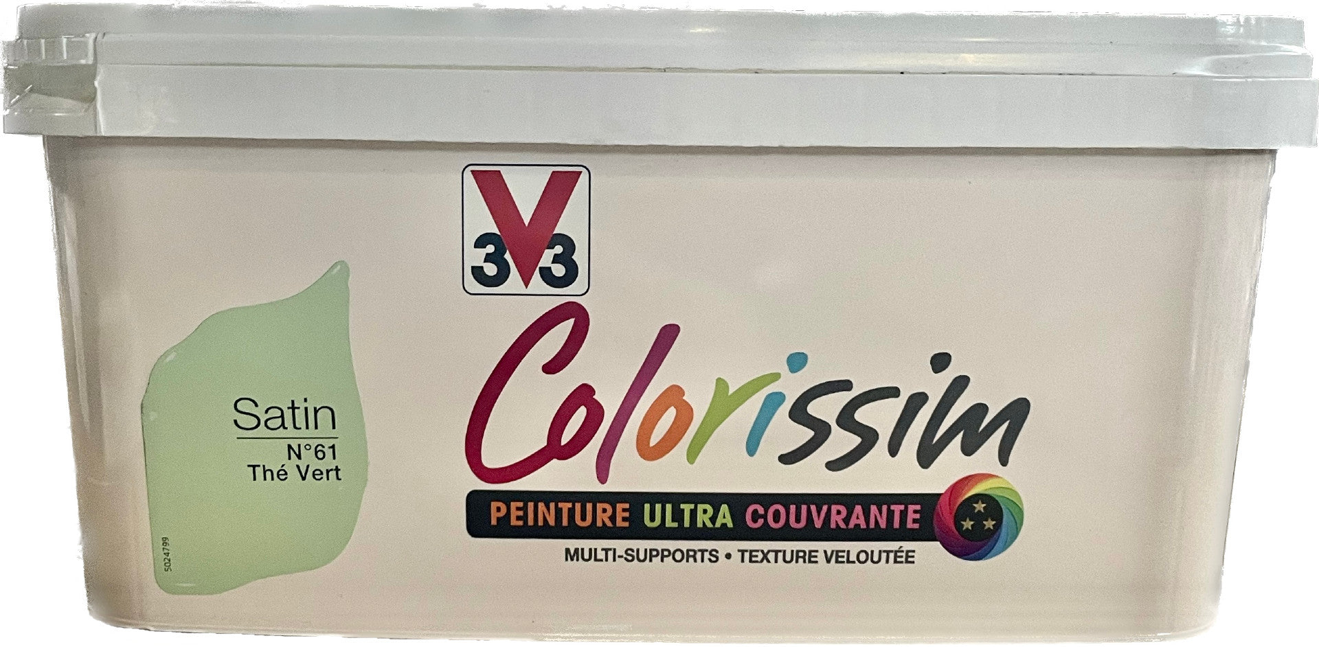 Peinture Colorissim Mat V33 Blanc Grisé, 0,5 L - Chrétien Matériaux