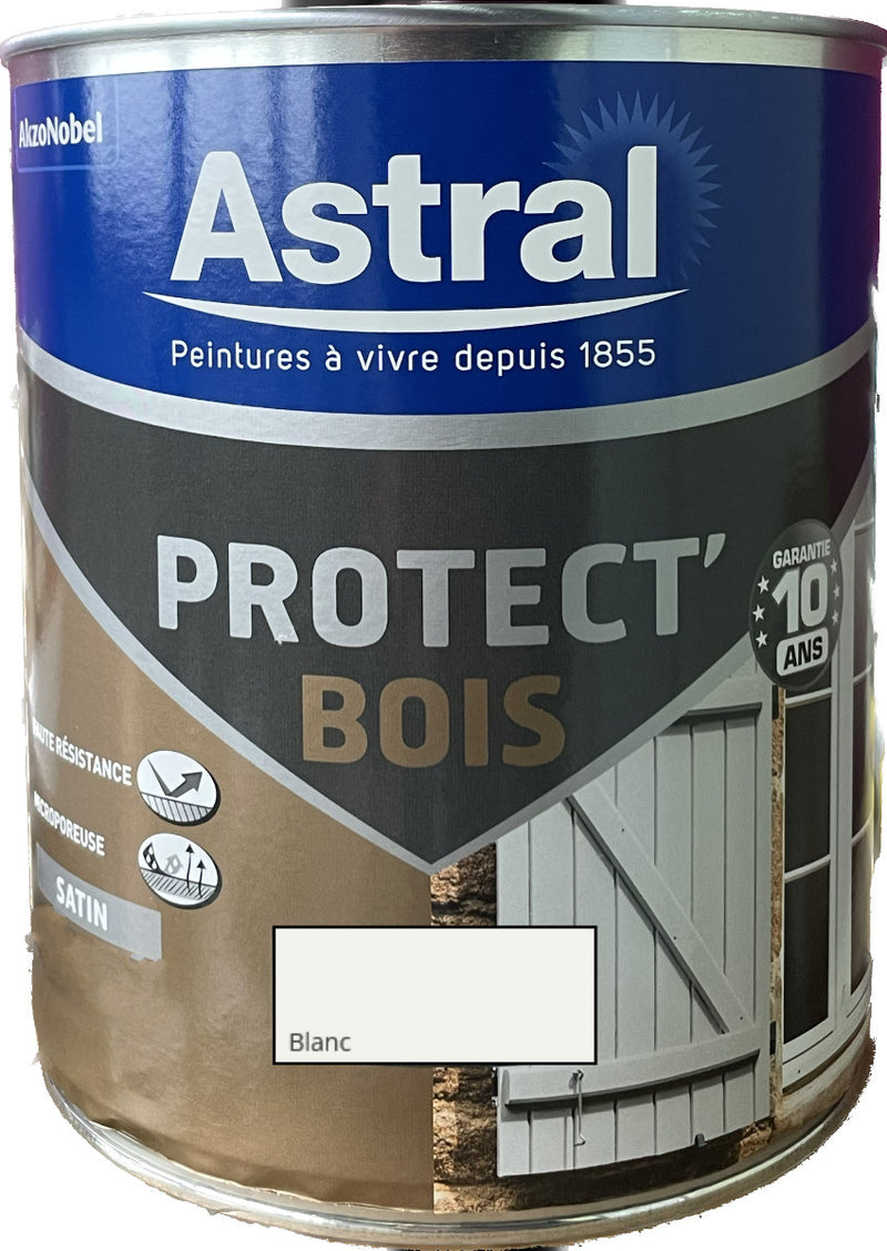Blanc Protect' Bois Astral 0.5 L | PEINTURE DISCOUNT