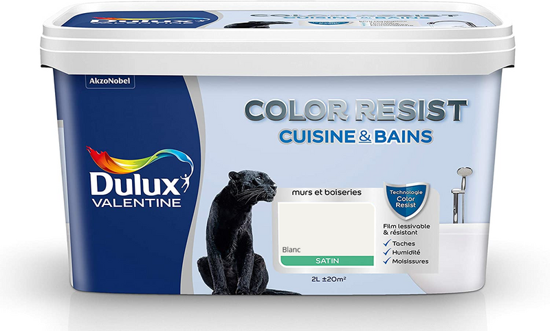 Blanc Color Resist Cuisine & Bains Dulux Valentine | PEINTURE DISCOUNT
