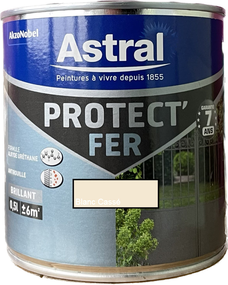 Blanc Cassé Protec' Fer Astral 0.5 L | PEINTURE DISCOUNT