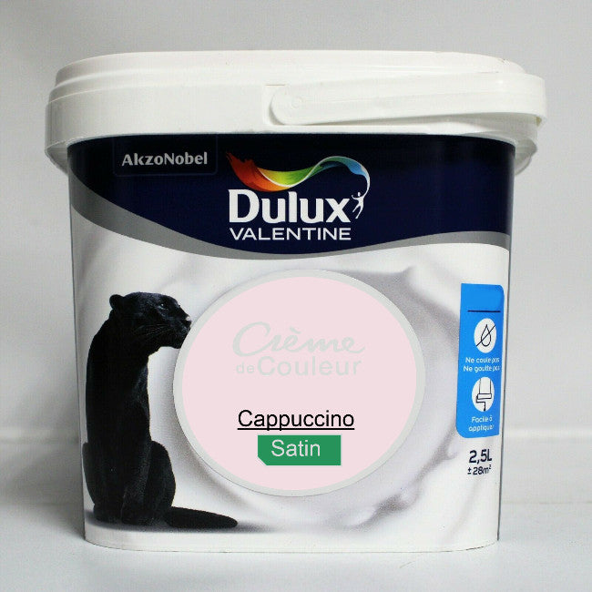 Crème de couleur Satin cappuccino 2.5L Dulux Valentine I Peinture Discount