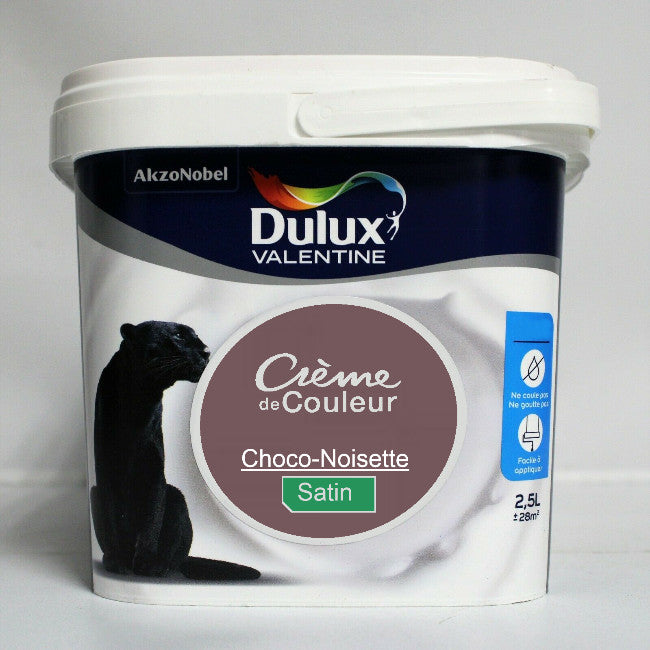 Crème de couleur Satin choco noisette 2.5L Dulux Valentine I Peinture Discount