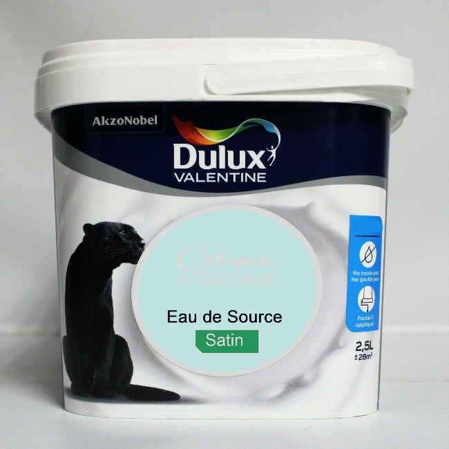 Crème de couleur Satin eau de source 2.5L Dulux Valentine I Peinture Discount