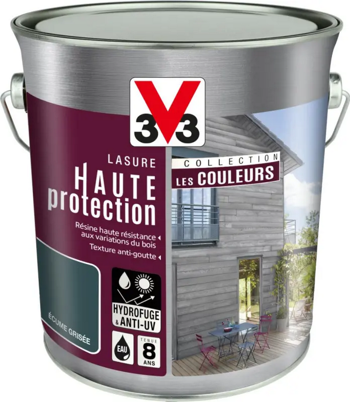 Ecume Grisée  Lasure Haute Protection V33 | PEINTURE DISCOUNT