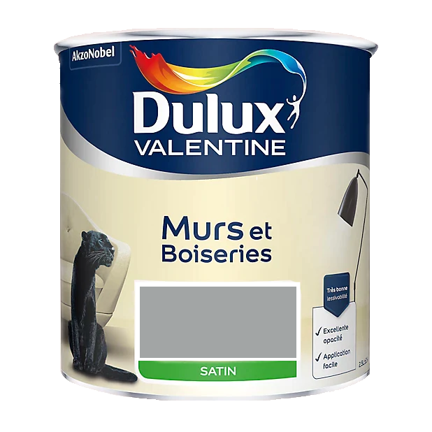 Gris Parfait Peinture Murs et Boiseries Dulux Valentine 2.5 L | PEINTURE DISCOUNT 