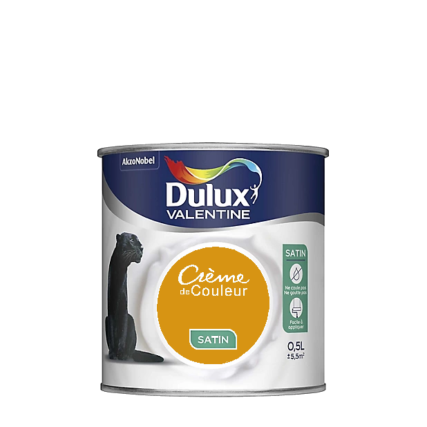 Miel Peinture Crème de couleur Satin Dulux Valentine 0.5L | PEINTURE DISCOUNT