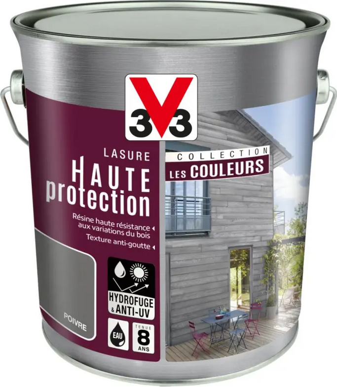 Poivre  Lasure Haute Protection V33 | PEINTURE DISCOUNT