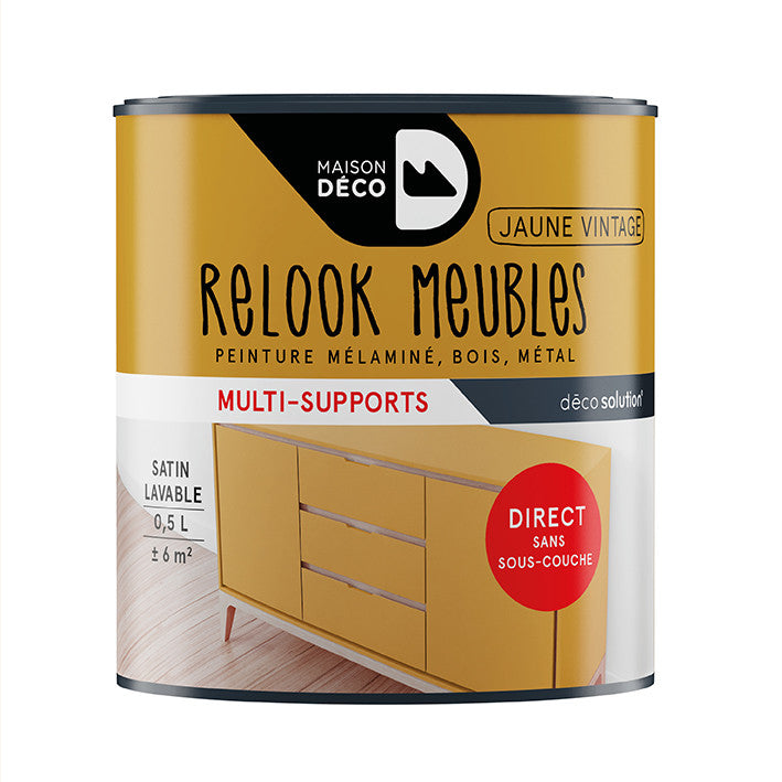 Peinture pour meuble Relook MAISON DECO effet bois exotique mat 0.375 L