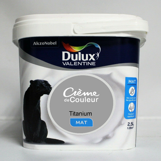 Titanium Creme de Couleur MAT Dulux Valentine PEINTURE DISCOUNT