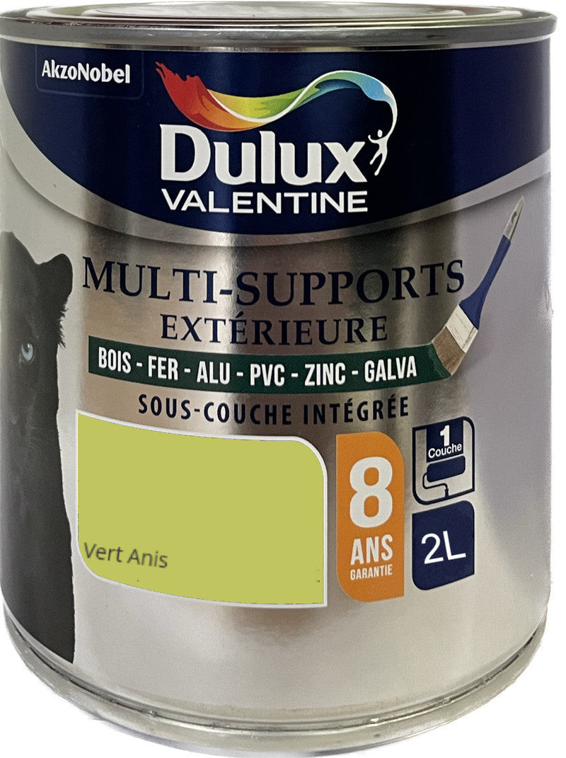 Vert Anis Peinture Multi-Supports Dulux Valentine 2 L | PEINTURE DISCOUNT