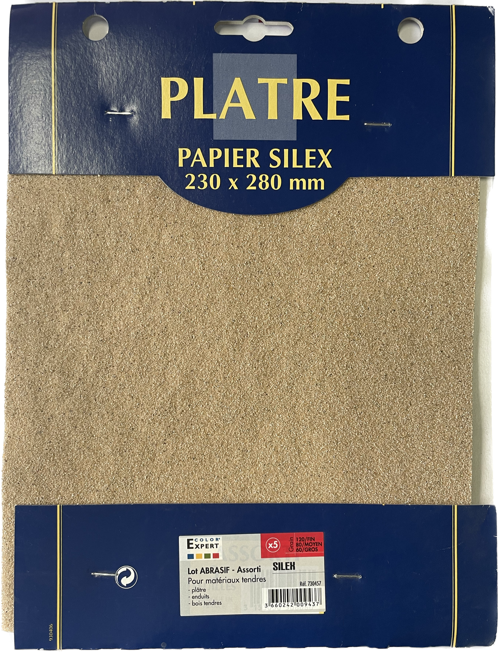 Papier de Verre Silex, Papier à Poncer 