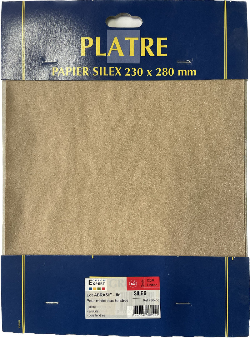 Papier abrasif plâtre Fin Lot X5 | PEINTURE DISCOUNT