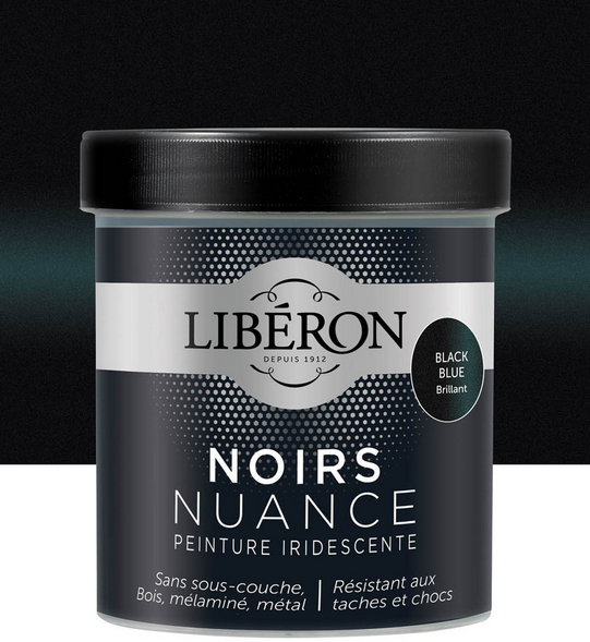 Black Blue Brillant t Les Noirs Nuancé de Libéron 0.5 L | PEINTURE DISCOUNT