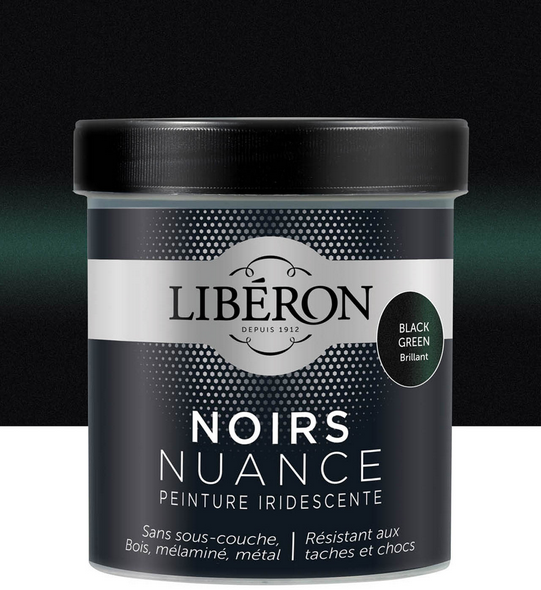 Black Green Brillant Les Noirs Nuancé de Libéron 0.5 L | PEINTURE DISCOUNT