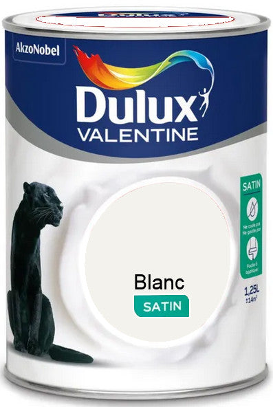 Blanc Satin Crême de Couleur Dulux Valentine 1.25L | Peinture Discount