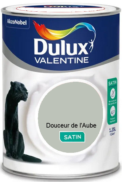Douceur de lAube Satin Crême de Couleur Dulux Valentine 1.25L | Peinture Discount