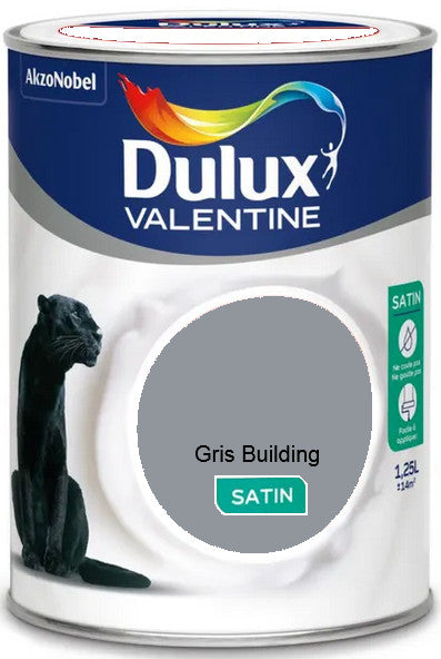 Gris Building Satin Crême de Couleur Dulux Valentine 1.25L | Peinture Discount