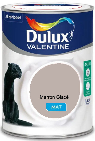 Marron Glacé Mat Crême de Couleur Dulux Valentine 1.25L | Peinture Discount