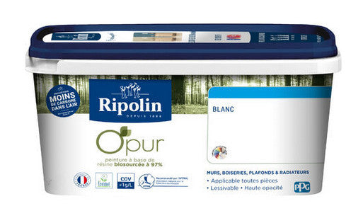 OpurBlancMat-Ripolin-2L |PEINTURE DISCOUNT
