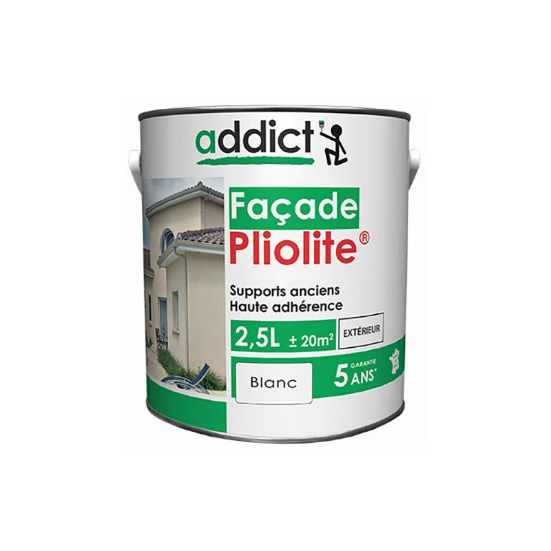 Peinture Façades Pliolite Blanc de Addict 2.5L | PEINTURE DISCOUNT