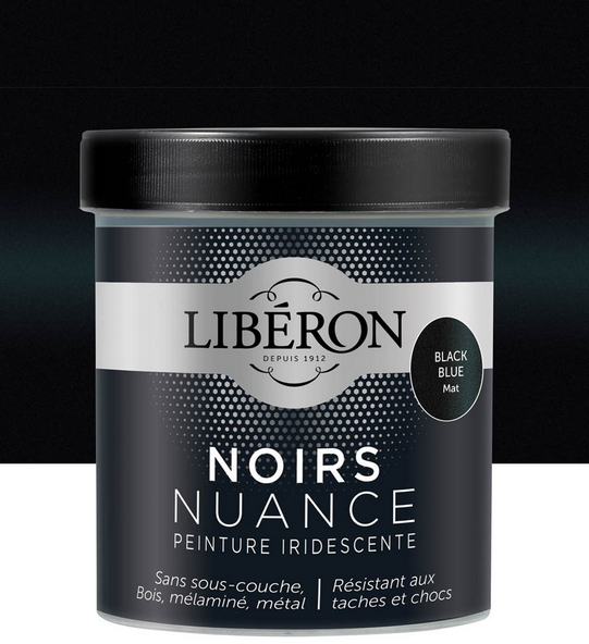 Black Blue Mat t Les Noirs Nuancé de Libéron 0.5 L | PEINTURE DISCOUNT