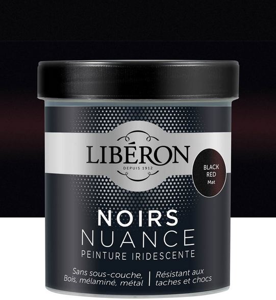 Black Red Mat Les Noirs Nuancé de Libéron 0.5 L | PEINTURE DISCOUNT