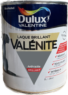 Anthracite  Brillant Laque Valénite Dulux Valentine | PEINTURE DISCOUNT
