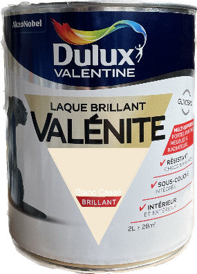 Blanc Cassé  Brillant Laque Valénite Dulux Valentine | PEINTURE DISCOUNT