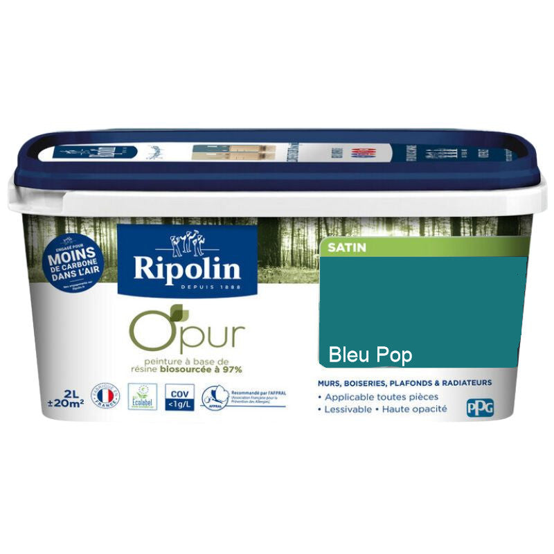 Bleu Pop O'Pur Ripolin | PEINTURE DISCOUNT