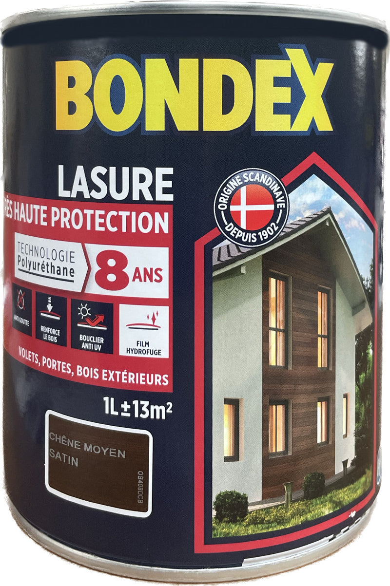 Chêne Moyen Lasure HP 1L Bondex | PEINTURE DISCOUNT