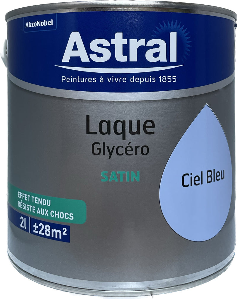 Ciel Bleu Satin Laque Glycéro Astral 2L | PEINTURE DISCOUNT