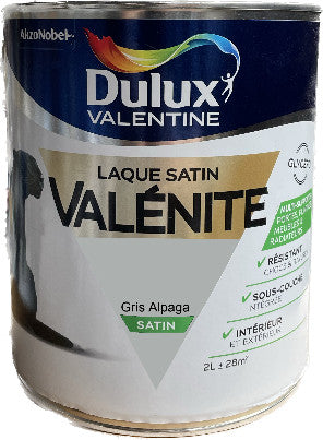 Gris Alpaga Satin Laque Valénite Dulux Valentine | PEINTURE DISCOUNT
