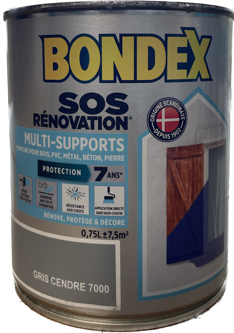 Gris Cendre Sable Peinture Bondex MultiSupports 0.75 L | PEINTURE DISCOUNT