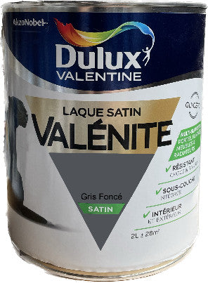 Gris Foncé Satin Laque Valénite Dulux Valentine | PEINTURE DISCOUNT