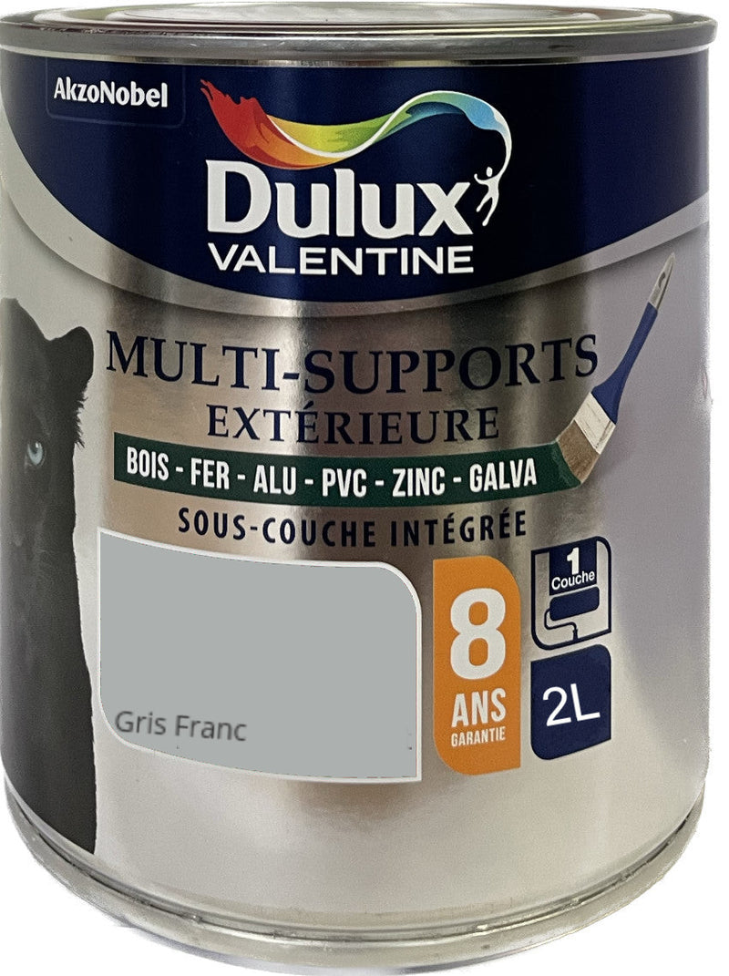 Gris Franc Peinture Multi-Supports Dulux Valentine 2 L | PEINTURE DISCOUNT