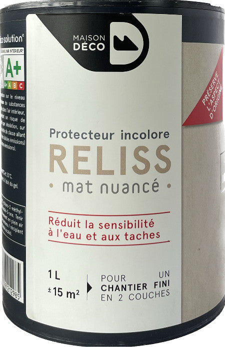 Protecteur Incolore Mat Nuancé RELISS Maison Déco 1L I Peinture Discount