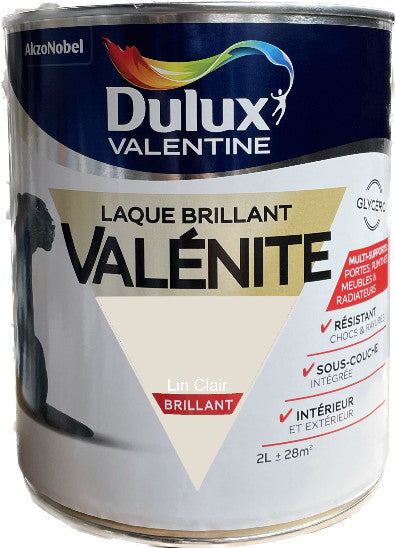 Lin Clair Brillant Laque Valénite Dulux Valentine | PEINTURE DISCOUNT